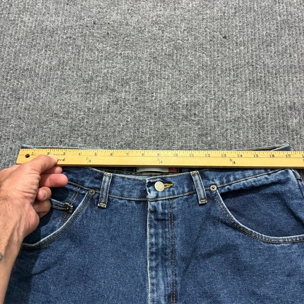 Genuine‎ Wrangler Mens Jeans Size 36x32 Blue Denim Regular Fit Cotton Vintage